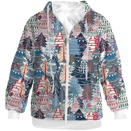 Christmas Tree Jacket for Women Men Winter Coat Zip Up Hoodies