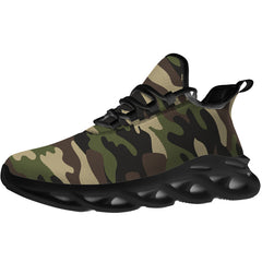 Green Camouflage Shoes  for Men Women Camo Sneakers