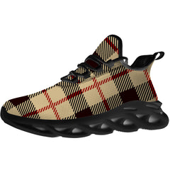 Yellow Plaid Shoes  for Men Women Buffalo Plaid Sneakers