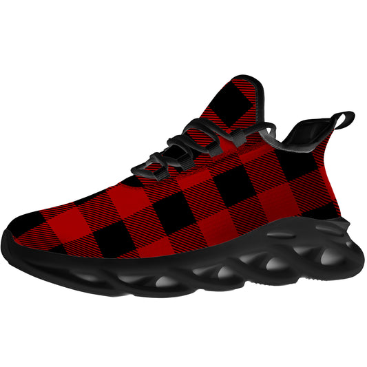 Red Plaid Shoes  for Men Women Buffalo Plaid Sneakers