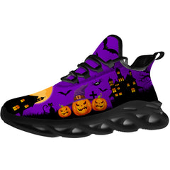 Halloween Shoes  for Men Women Halloween Pumpkin Castle Sneakers