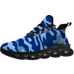 Blue Camouflage Shoes  for Men Women Camo Sneakers