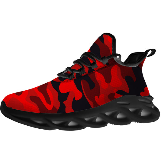 Red Camouflage Shoes  for Men Women Camo Sneakers