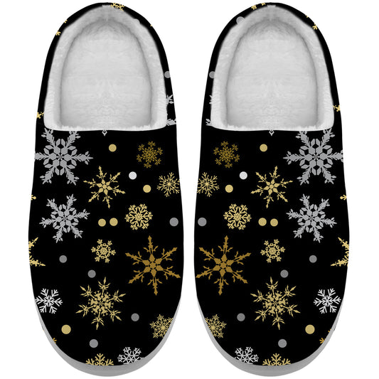 Christmas Snowflakes Slippers for Women Men House Slippers Memory Foam Fuzzy Slippers