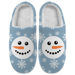 Christmas Snowman Slippers for Women Men House Slippers Memory Foam Fuzzy Slippers