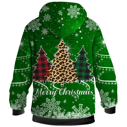 Christmas Tree Jacket for Women Men Winter Coat Zip Up Hoodies