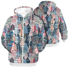 Christmas Tree Jacket for Women Men Winter Coat Zip Up Hoodies