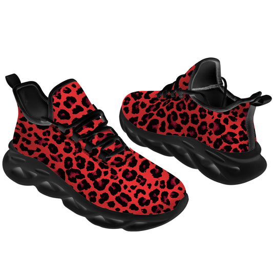 Leopard Shoes  for Men Women Red Leopard Sneakers