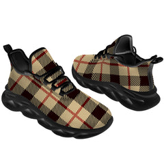 Yellow Plaid Shoes  for Men Women Buffalo Plaid Sneakers