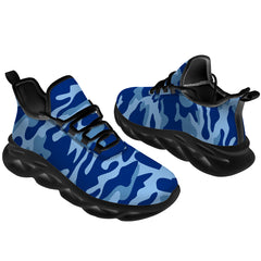 Blue Camouflage Shoes  for Men Women Camo Sneakers