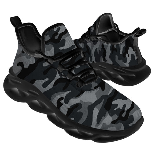 Grey Camouflage Shoes  for Men Women Camo Sneakers